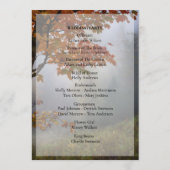 Rustikales Hochzeitsprogramm für Herbst Programm (Rückseite)