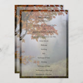 Rustikales Hochzeitsprogramm für Herbst Programm (Vorne/Hinten)