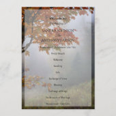 Rustikales Hochzeitsprogramm für Herbst Programm (Vorderseite)