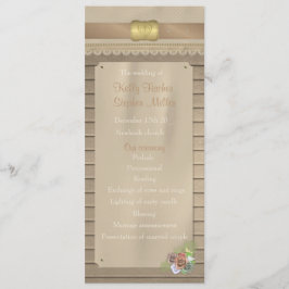 Rustikales Hochzeitsprogramm für Holz und Cowboy Programm