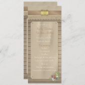 Rustikales Hochzeitsprogramm für Holz und Cowboy Programm (Vorne/Hinten)