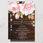 Rustikales Hochzeitsprogramm für Rose von Holzsait (Vorne/Hinten)