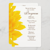 Rustikales Hochzeitsprogramm für Sonnenblumen Programm (Vorne/Hinten)