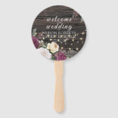 Rustikales Hochzeitsprogramm für Spitzenflöten Fächer (Vorderseite)