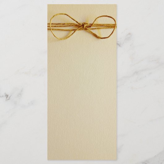 Rustikales Hochzeitsprogramm für Twine Bow Programm (Rückseite)