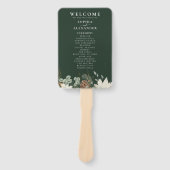 Rustikales Hochzeitsprogramm für Waldtiere Set der Fächer (Vorderseite)