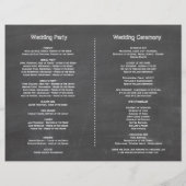 Rustikales Hochzeitsprogramm für Wasserfarben (Hinten)