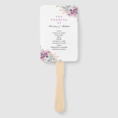 Rustikales Hochzeitsprogramm für Wasserfarben Fächer (Vorderseite)