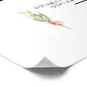 Rustikales Hochzeitsprogramm für Wasserfarben Poster (Ecke)