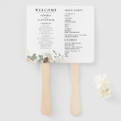 Rustikales Hochzeitsprogramm für Wasserfarben Set  Fächer (Vorne und Hinten)