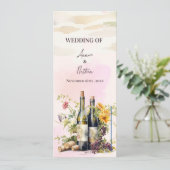 Rustikales Hochzeitsprogramm für Weinkeller mit We Einladung (Stehend Vorderseite)