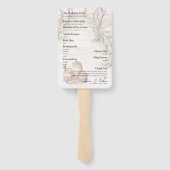 Rustikales Hochzeitsprogramm für Weinkeller mit We Fächer (Rückseite)