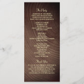 Rustikales Hochzeitsprogramm mit String Lights Programm (Rückseite)