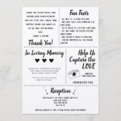 Rustikales Hochzeitsprogramm mit Symbolen Programm (Rückseite)