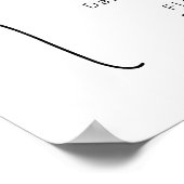 Rustikales Hochzeitsprogramm mit Symbolplakat Poster (Ecke)