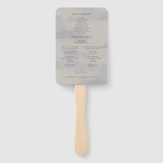 Rustikales Hochzeitsprogramm "Mountain & Lake Ever Fächer (Rückseite)