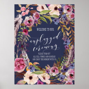 Rustikales Hochzeitsprogramm Poster
