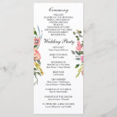 Rustikales Hochzeitsprogramm Programm (Rückseite)