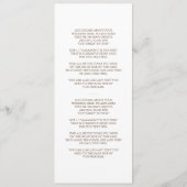 Rustikales Hochzeitsprogramm Programm (Rückseite)