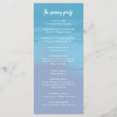 Rustikales Hochzeitsprogramm Programm (Rückseite)