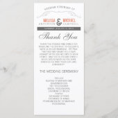 Rustikales Hochzeitsprogramm Programm (Vorderseite)