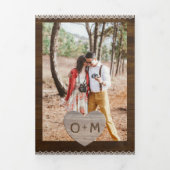 Rustikales Hochzeitsprogramm UAWG Foto Cards Dreifach Gefaltete Einladung (Cover)