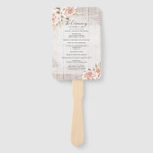 Rustikales Hochzeitsprogramm und Liste der Party u Fächer (Vorderseite)