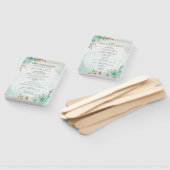 Rustikales Hochzeitsprogramm und Party-Liste Handl Fächer (Non-assembled)