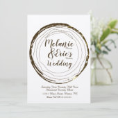 Rustikales Hochzeitsprotokoll Elegante Script-Einl Einladung (Stehend Vorderseite)