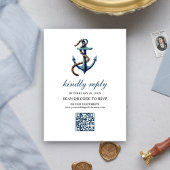 Rustikales Hochzeitsschiff QR UAWG Begleitkarte