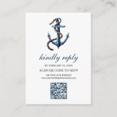 Rustikales Hochzeitsschiff QR UAWG Begleitkarte (Vorderseite)