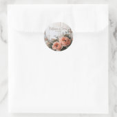Rustikales Hochzeitssegment mit Individuellen Name Runder Aufkleber (Tasche)