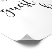 Rustikales Hochzeitssegment - unser Gästebuchssymb Poster (Ecke)