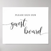 Rustikales Hochzeitssegment - unser Gästebuchssymb Poster (Vorne)