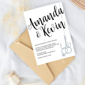 Rustikales Hochzeitssemble schwarz & weiß Einladung