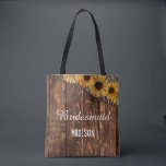 Rustikales Hochzeitsstift für Holz und Burlap-Sonn Tasche<br><div class="desc">Rustikales Holz & Burlap Sonnenblumen Country Bauernhof Chic Wedding Monogram Tragetaschen - Mit trendigem Bürstenskript Schriftart! ~ Karo mein Shop zu sehen,  die gesamte Hochzeitssuite für dieses Design!</div>