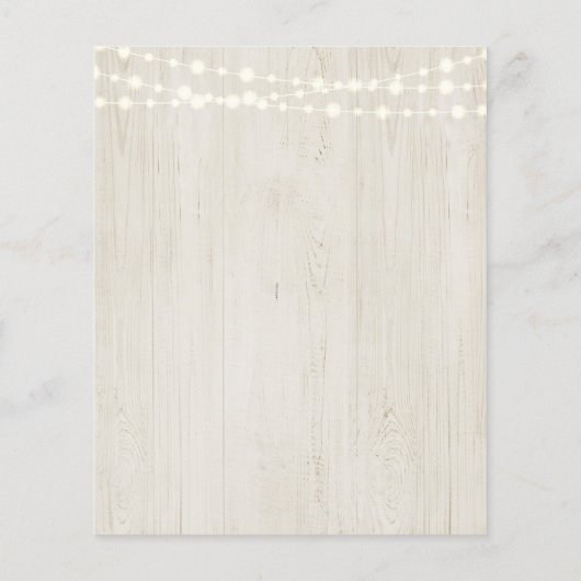 Rustikales Hochzeitsstipendiaten Foto Scavenger Hu Flyer (Hinten)