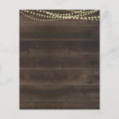 Rustikales Hochzeitsstipendiaten Foto Scavenger Hu Flyer (Hinten)