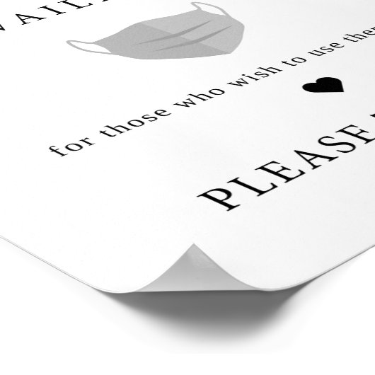 Rustikales Hochzeitssymbol | Ein Maskensymbol trag Poster (Ecke)