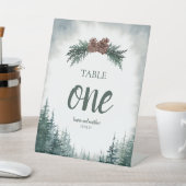 Rustikales Hochzeitssymbol für die Tischnummer Ped Sockelschild (In SItu)