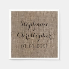 Rustikales Hochzeitsszenario-Brautparty Serviette