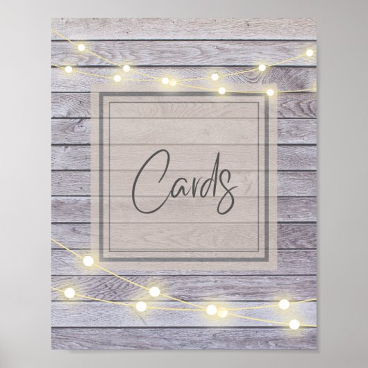 Rustikales Hochzeitsszenario oder Brautparty-Karte Poster (Vorne)