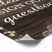 Rustikales Hochzeitsszenario Poster (Ecke)