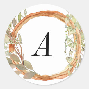 Rustikales Hochzeitsticker Runder Aufkleber