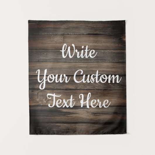 Rustikales Hochzeitstil-Foto-Stand Wandteppich (Vorderseite)