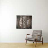 Rustikales Hochzeitstil-Foto-Stand Wandteppich (Beispiel (Horizontal))