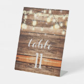 Rustikales Hochzeitstil Sockelschild (Vorderseite)