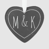 Rustikales Hochzeitstil zum Jubiläum Ornament (Vorderseite)