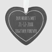 Rustikales Hochzeitstil zum Jubiläum Ornament (Rückseite)