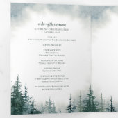 Rustikales Hochzeitstipendiatprogramm Dreifach-gefaltete Programmkarte (Innen Erste Seite)